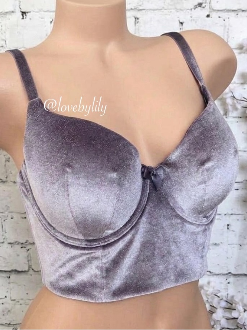 Victoria’s Secret Velvet Shimmer Longline Lightly Padded Bustier